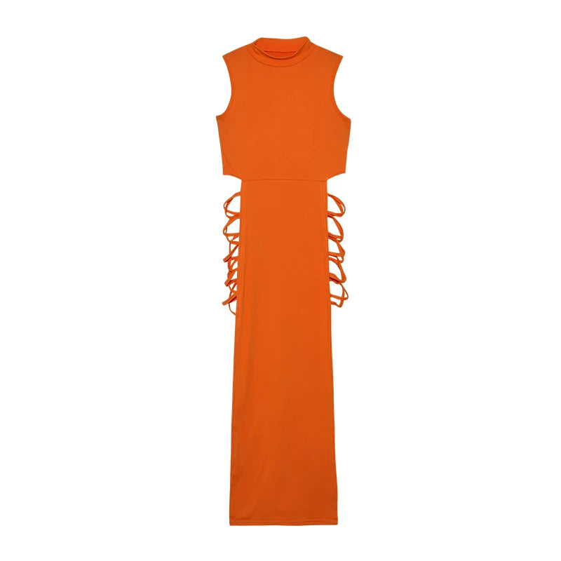 Criss Cross Cut-Out Bodycon Dress – Women’s Sexy Mini Dress
