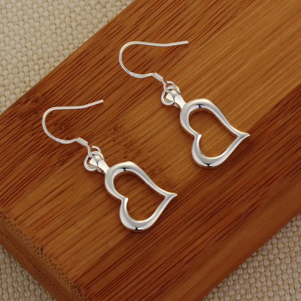 925 Sterling Silver Heart Earrings – Exquisite Women’s Jewelry Gift