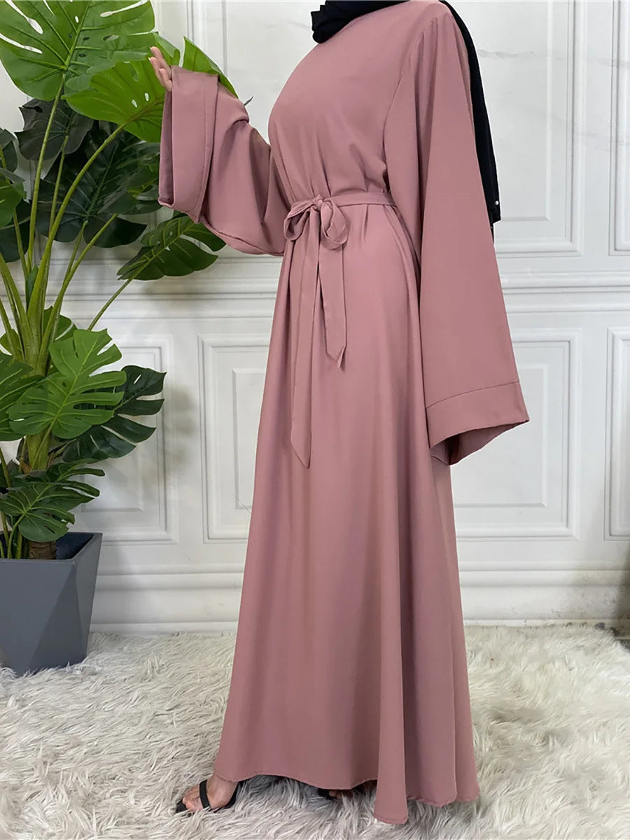 Modest Turkish Kaftan Abaya – Muslim Ramadan Maxi Dress for Women