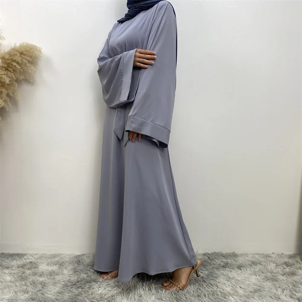 Modest Turkish Kaftan Abaya – Muslim Ramadan Maxi Dress for Women