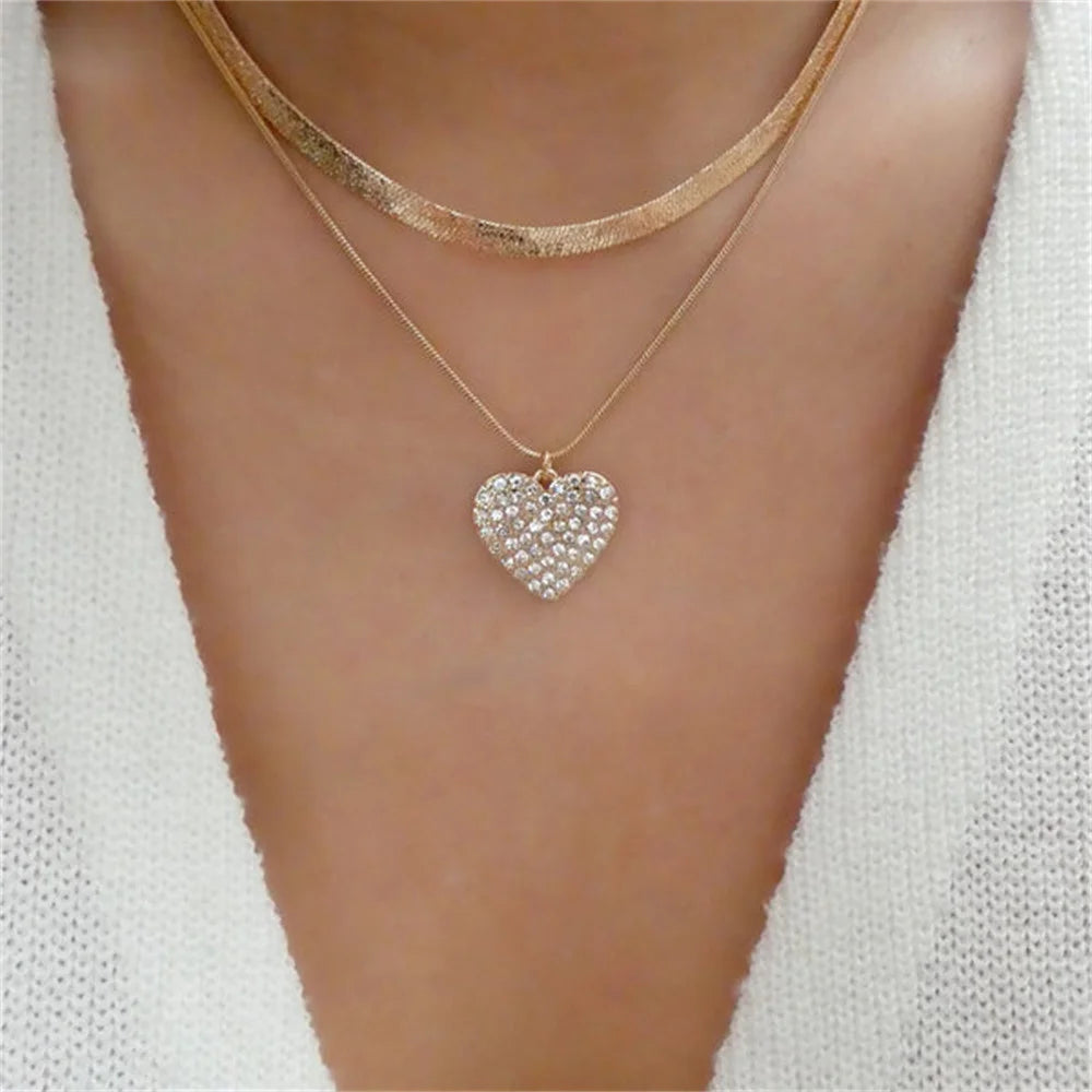 Vintage Punk Gold-Plated Coin Pendant Necklace – Thick Chain Hip Hop Jewelry