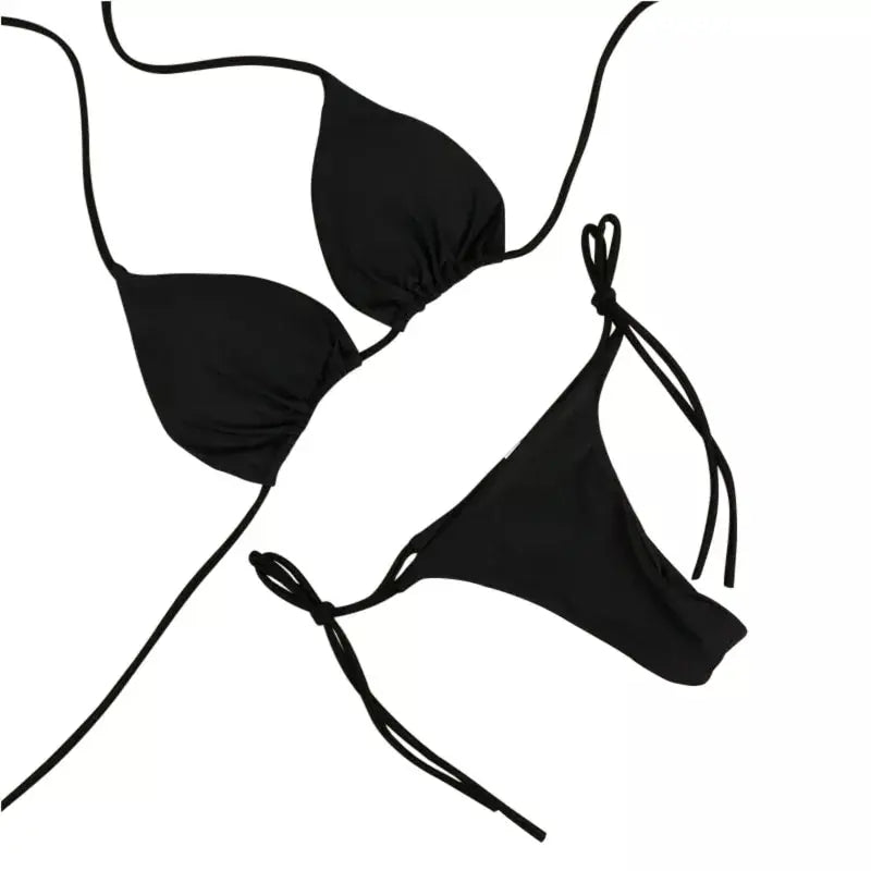 Neck Strap Bikini Set – Adjustable Multi-Color Swimwear