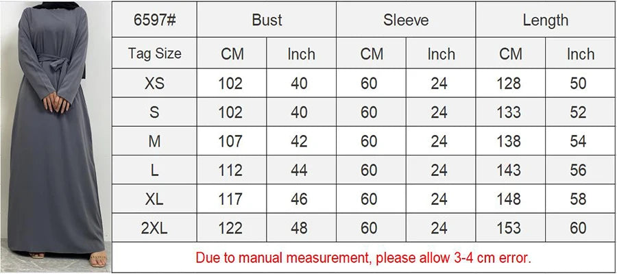 Modest Turkish Kaftan Abaya – Elegant Muslim Ramadan Maxi Dress