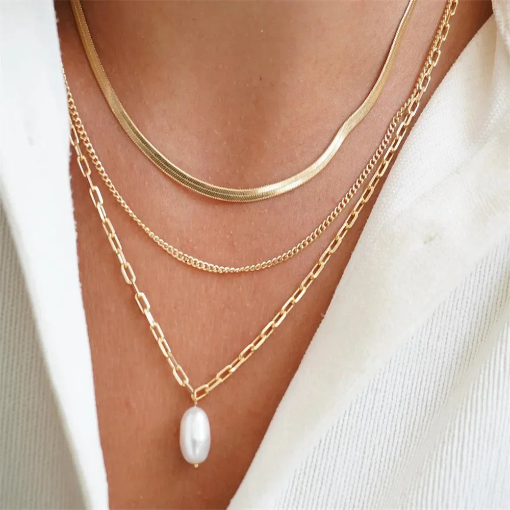 Vintage Punk Gold-Plated Coin Pendant Necklace – Thick Chain Hip Hop Jewelry