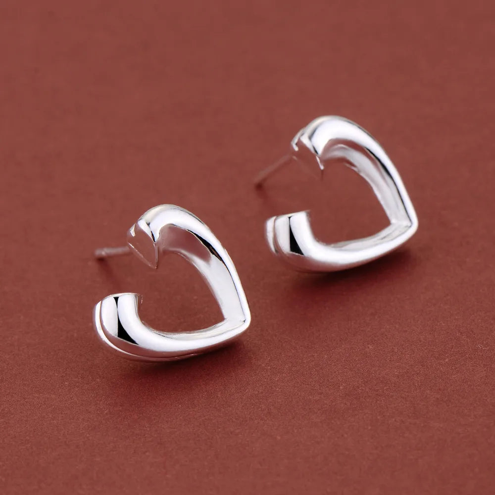 925 Sterling Silver Heart Earrings – Exquisite Women’s Jewelry Gift