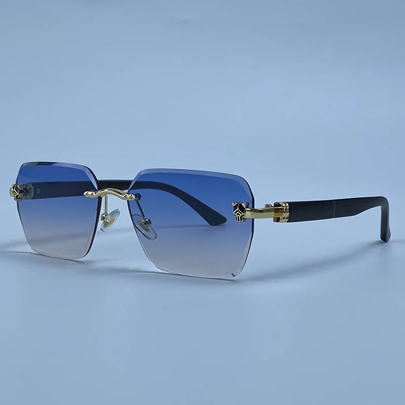 Lunettes de Soleil Photochromiques Sans Monture Luxe Homme