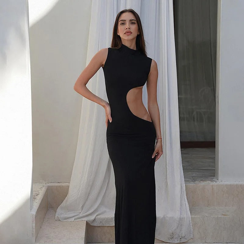 Robe Longue Chic Sans Manches