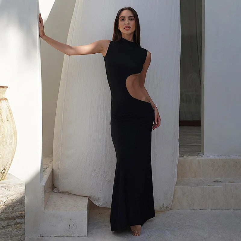 Robe Longue Chic Sans Manches