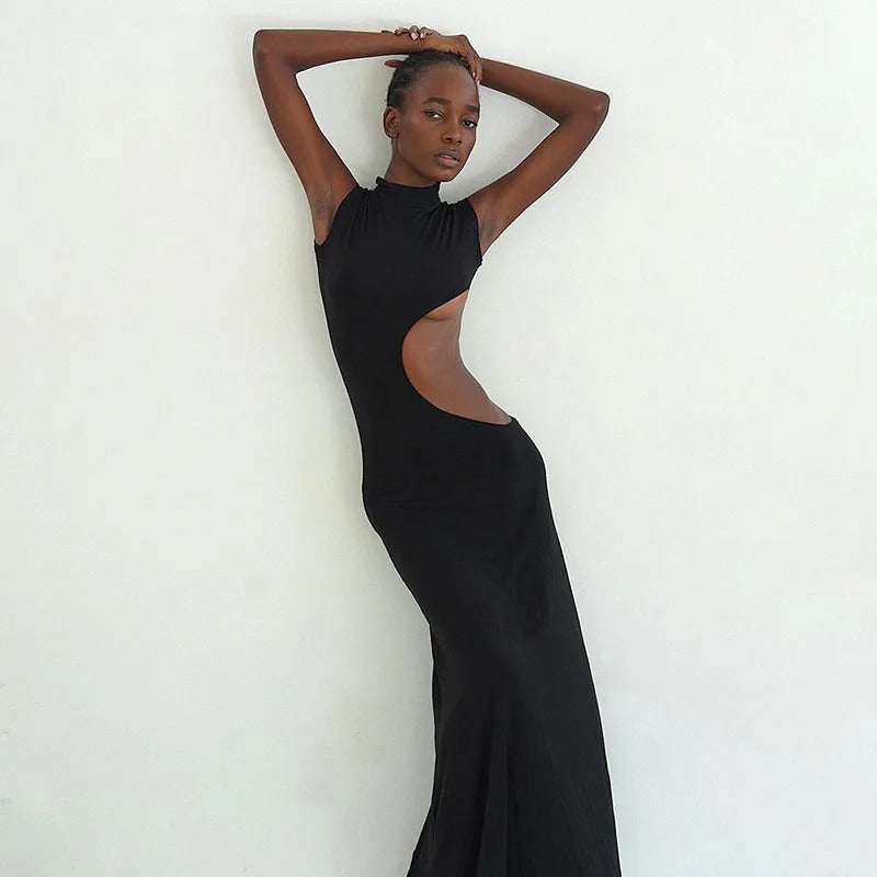 Robe Longue Chic Sans Manches